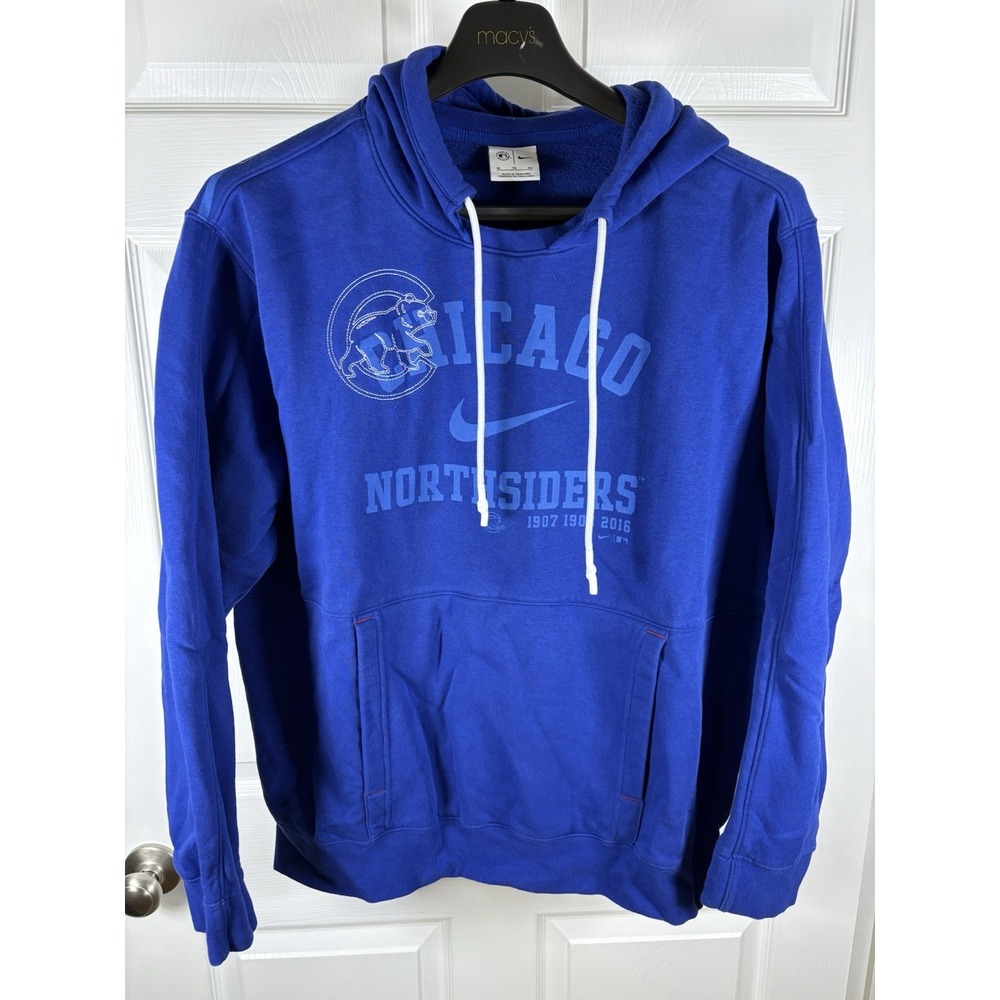 Nike Chicago Cubs Northsiders Hoodie Mens XL Royal Blue Fleece Pullover MLB